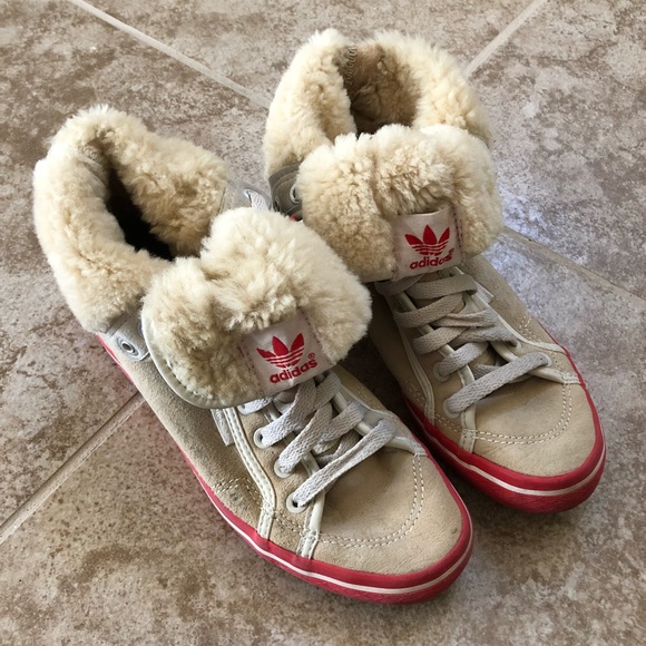 adidas sneaker boots with fur